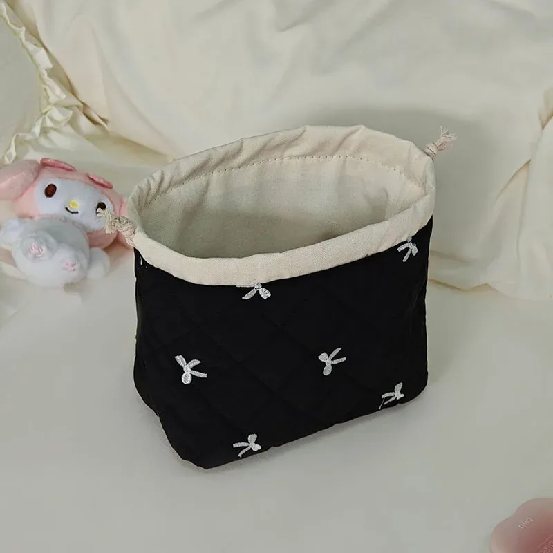 sac à cordon avec imprimé floral, grande capacité, trousse de maquillage portable, organisateur de rangement pour produits de beauté, idéal pour les voyages, la salle de sport et les articles de toilette à la maison.