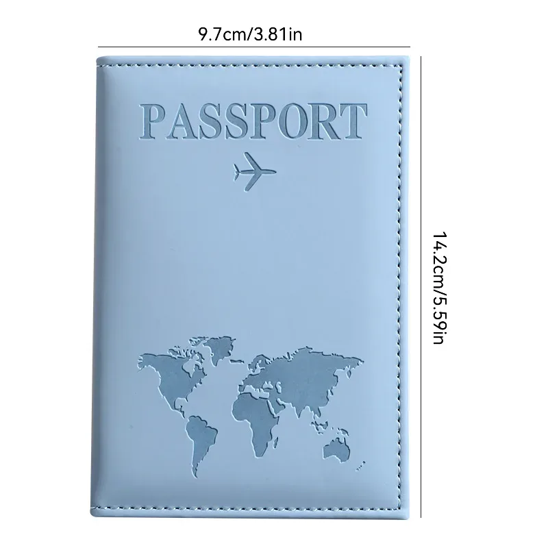 nouvelle arrivée : housse de protection pour passeport en cuir pu, porte-billets unisexe, organisateur de documents léger, indispensable pour les voyages