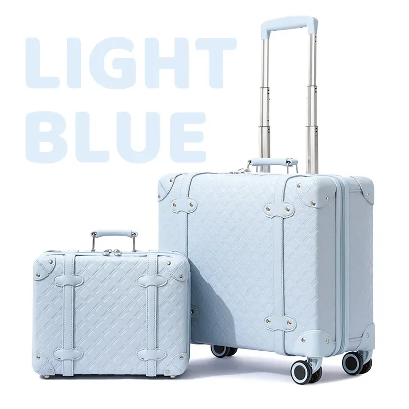 valise de luxe 16 pouces pour les courts voyages en avion - bagage à roulettes 18 pouces pour enfants, idéal pour les petites filles en voyage en avion
