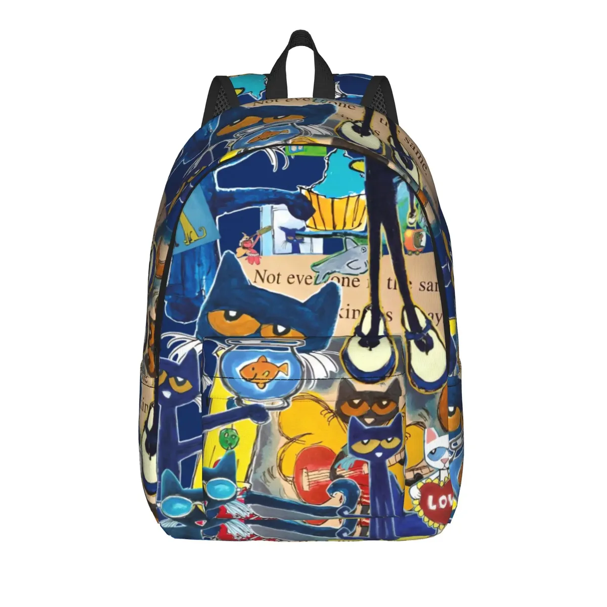 sac à dos pete le chat et ses chaussures blanches, sacs à dos d'entraînement unisexes en polyester, légers et élégants, sacs à dos pour lycée