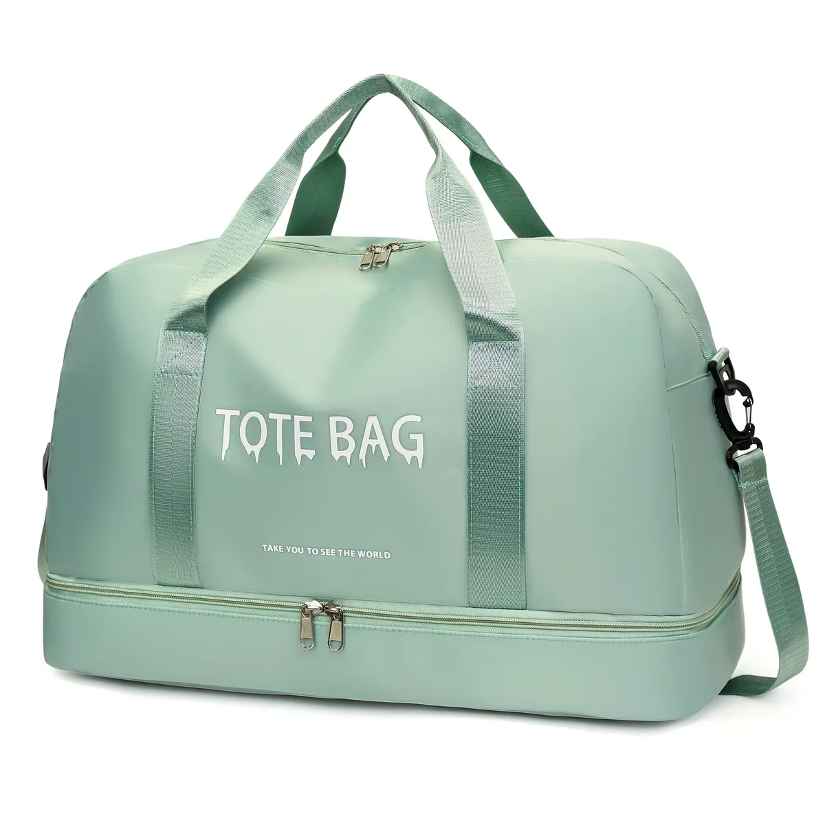 sac de voyage multifonctionnel de grande capacité avec bandoulière réglable, sac de sport décontracté en nylon durable pour le sport
