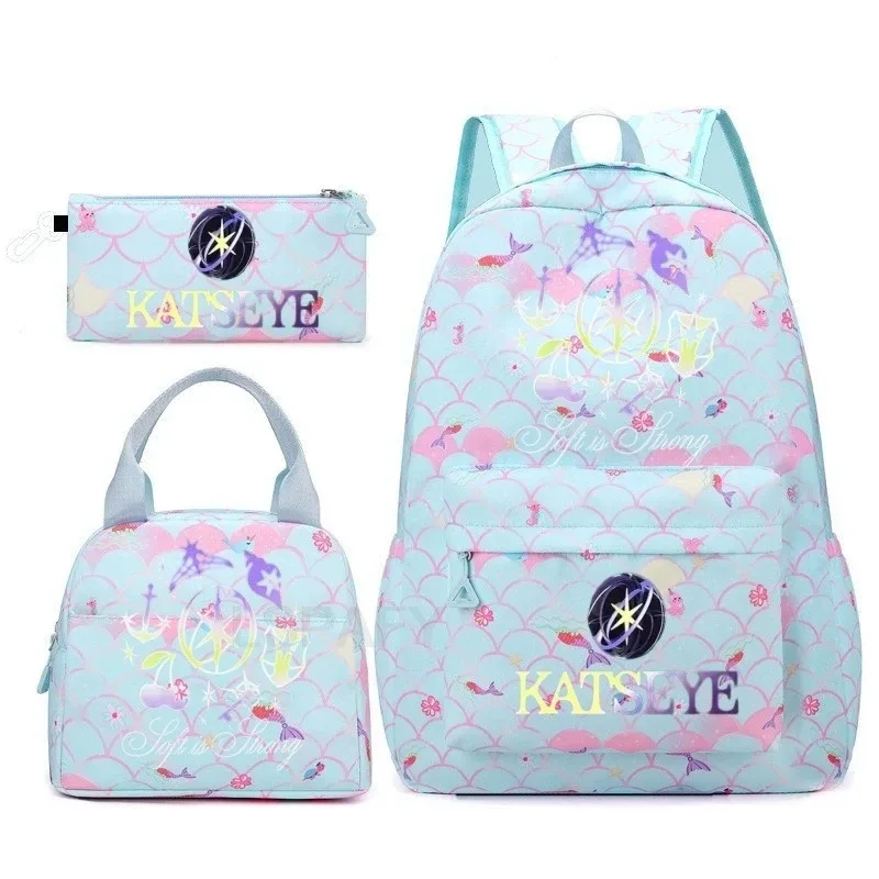 sac à dos tendance katseye amusant pour filles, enfants, étudiants, sac à dos double épaule, sac de voyage pour adolescents, sac à crayons, sac à déjeuner, sac à livres, cartable