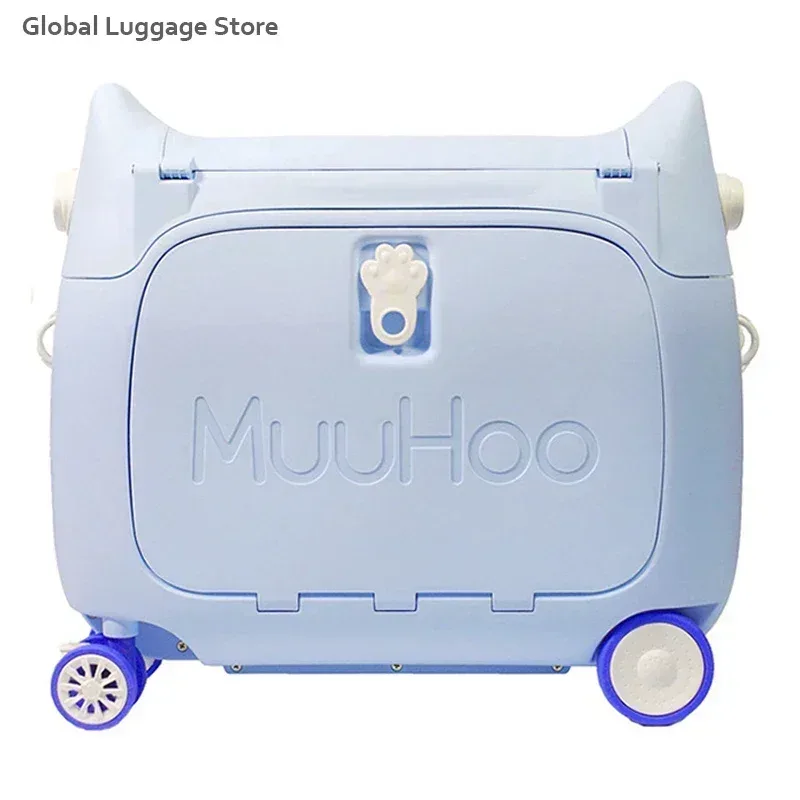 valise polypropylène rose pattes chat toupie poignée amovible petite tablette bagage main enfant voyage