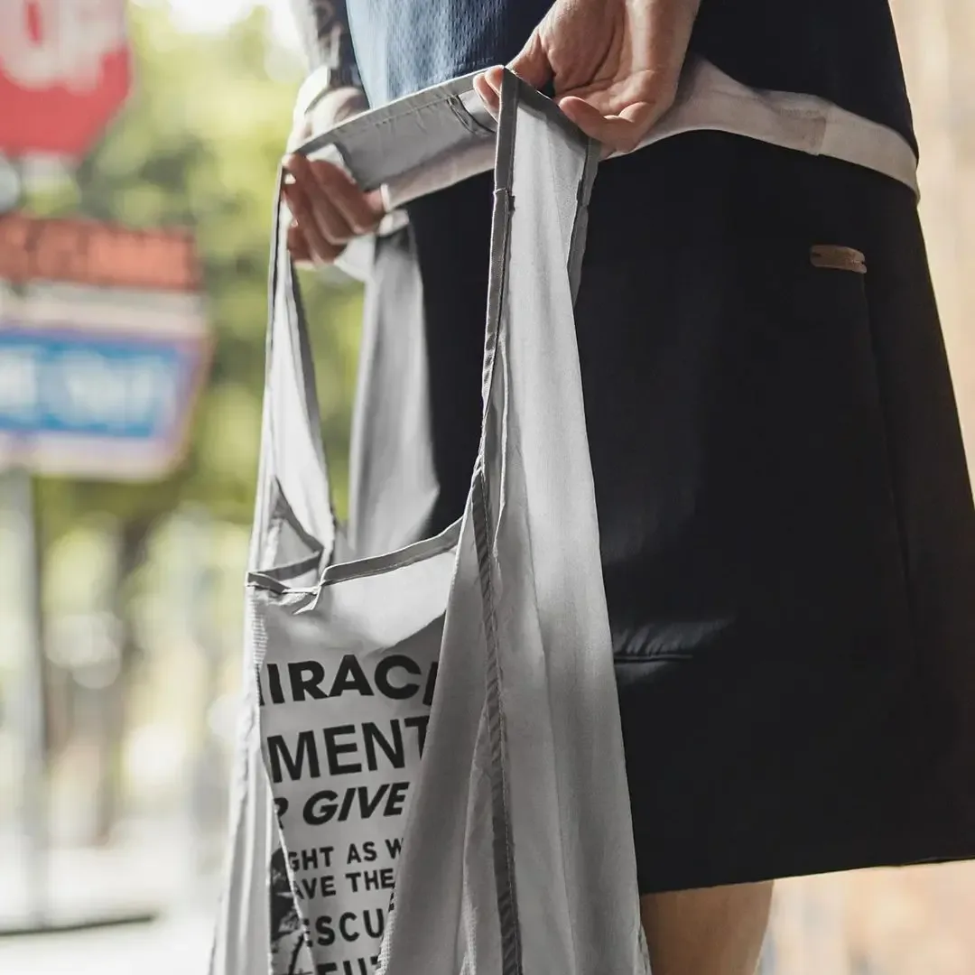 maden outdoor sacs de shopping ultra-légers sac de voyage pliable de grande capacité sac à main fourre-tout de shopping avec lettres imprimées pour les déplacements