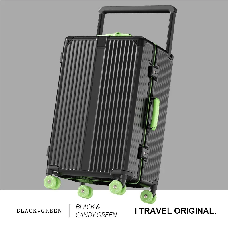 bunnyfly valise large poignée valise de voyage hommes 20 24 bagage à main femmes pc cadre en aluminium boîtier de chariot