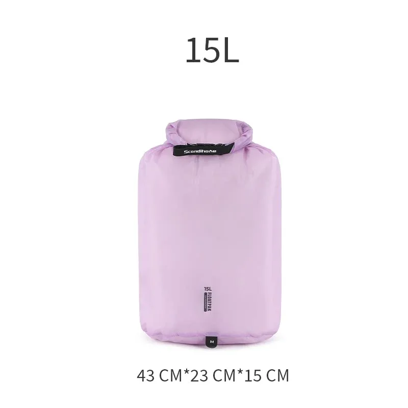 sac étanche ultraléger pu8000mm pour la natation, le camping, la randonnée, pochette de rangement, organisateur de bagages de voyage, sac à vêtements 9l 15l 20l