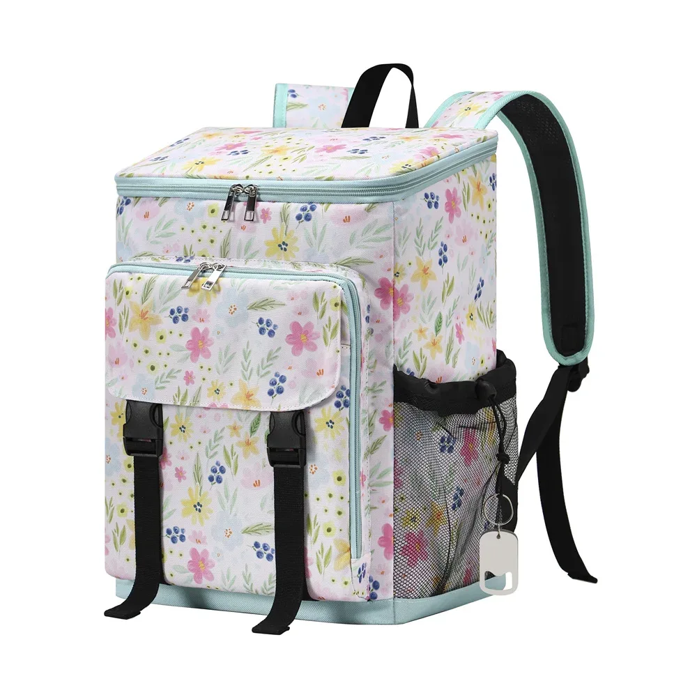 léopard refroidisseur sac à dos doux isolé sac isotherme plage étanche oxford refroidisseur déjeuner sac à dos pour randonnée canettes de shopping été