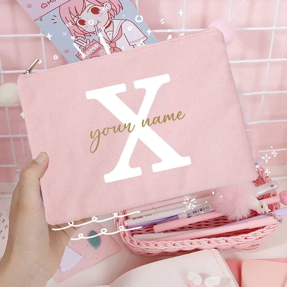 sacs à cosmétiques de demoiselle d'honneur avec nom personnalisé, trousse de maquillage pour filles, pochette de toilette de voyage, cadeaux d'anniversaire de mariage pour elle