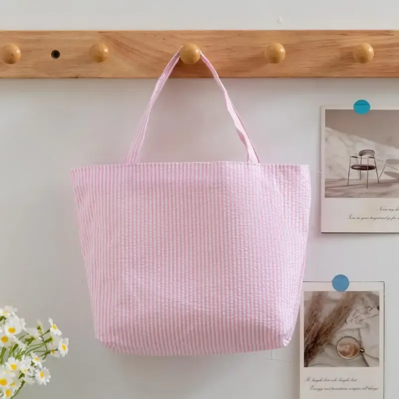 sac fourre-tout à motif rayé, sac à bandoulière matelassé assorti à tout, sac de shopping de grande capacité, 1 pièce