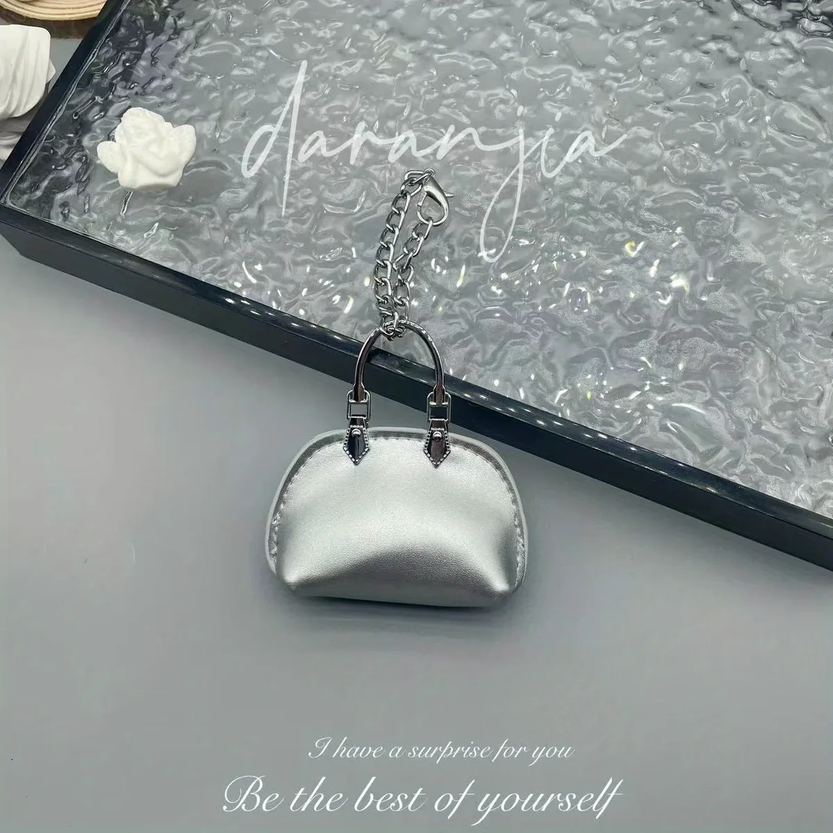 mini petit sac exquis sac pendentif chaîne coquille sac porte-clés sac à bandoulière décoration cadeau créatif bricolage femmes sac accessoire