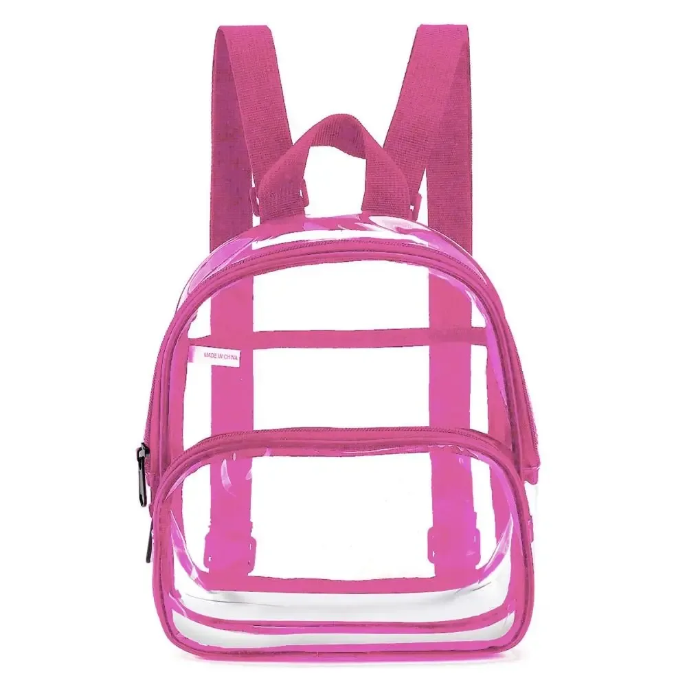 mini sac à dos transparent en pvc, sac de rangement étanche, pochette de toilette de voyage décontractée, organisateur de papeterie portable pour étudiants