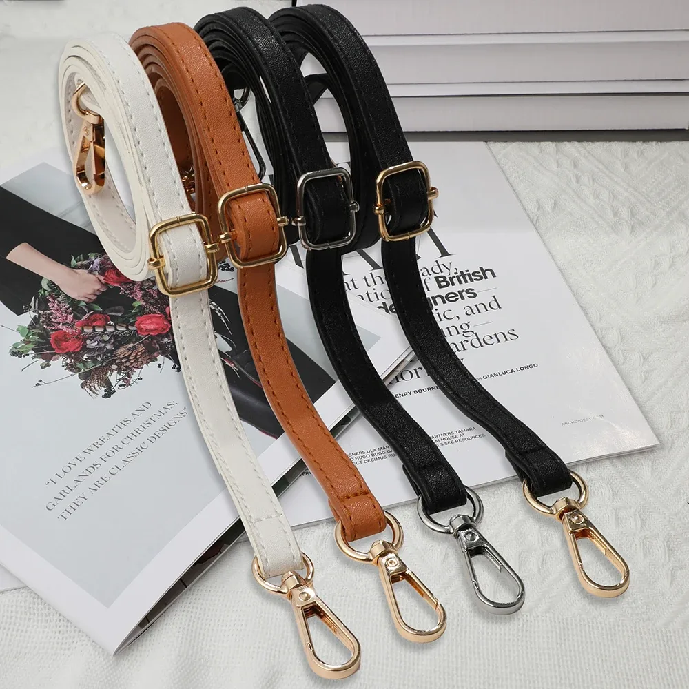 sangle de sac longue en cuir pu de 125cm, sangle de sac à bandoulière de 1.2cm de large, accessoires pour sacs à main, sangle de sac en pu de mode pour ceintures à bandoulière