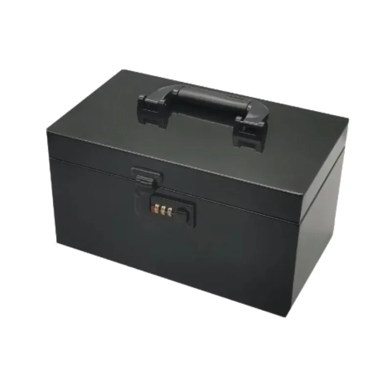 boîte à outils en fer portable avec verrouillage par mot de passe – mallette de rangement étanche et ignifuge pour documents, instruments et usage domestique/bureau