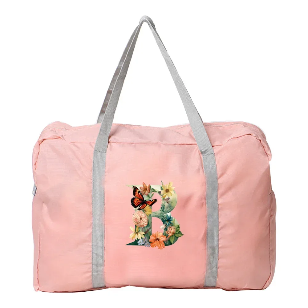 sac de voyage pliable réutilisable grande taille à motif papillon imprimé, sac de rangement écologique pour vêtements, sac de rangement pour articles ménagers et courses