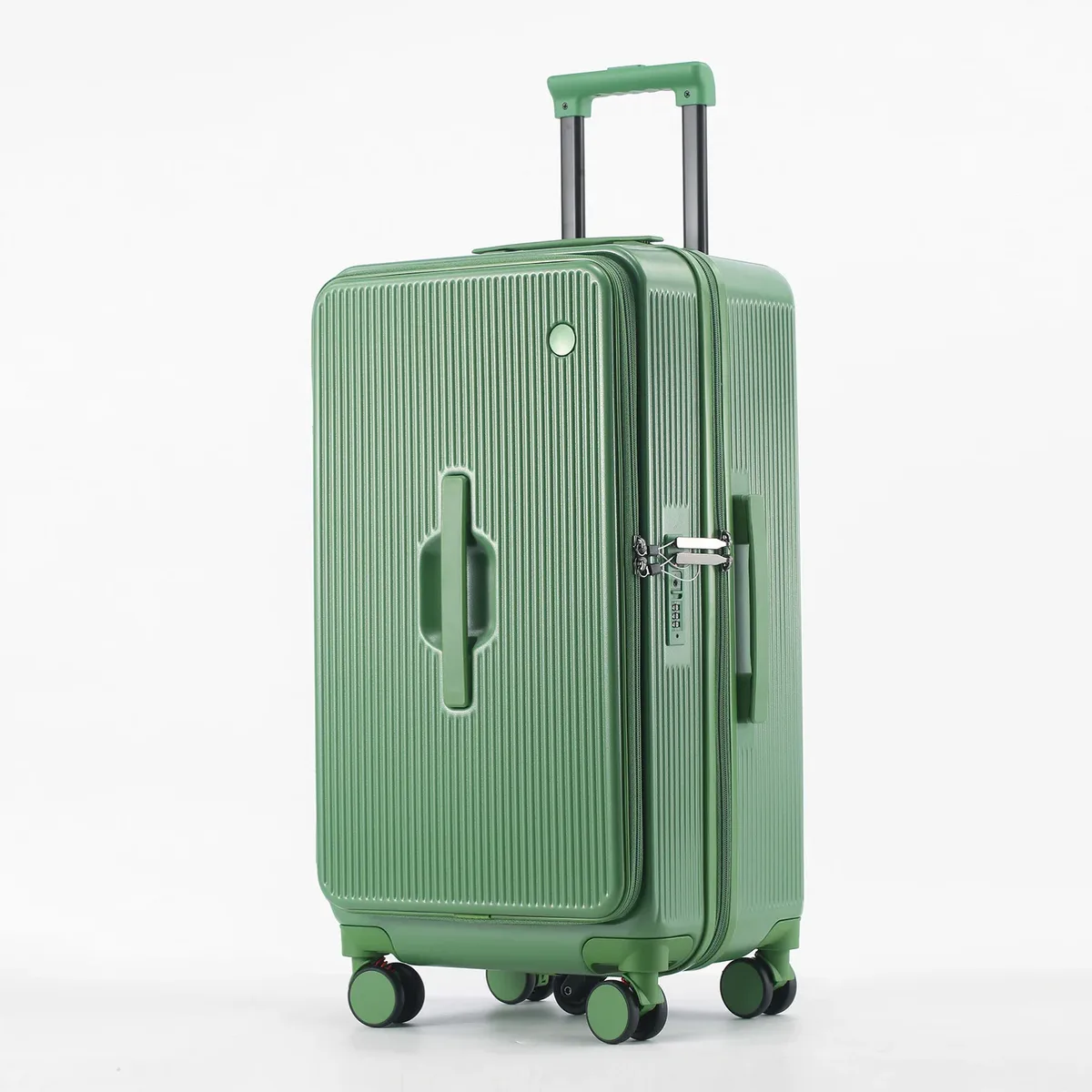 valise premium pure pc à double ouverture 20/25/29 pouces avec serrure tsa, compartiment de rangement 1:9/3:7, valise de voyage à 4/5 roues pivotantes pour toutes les voyages