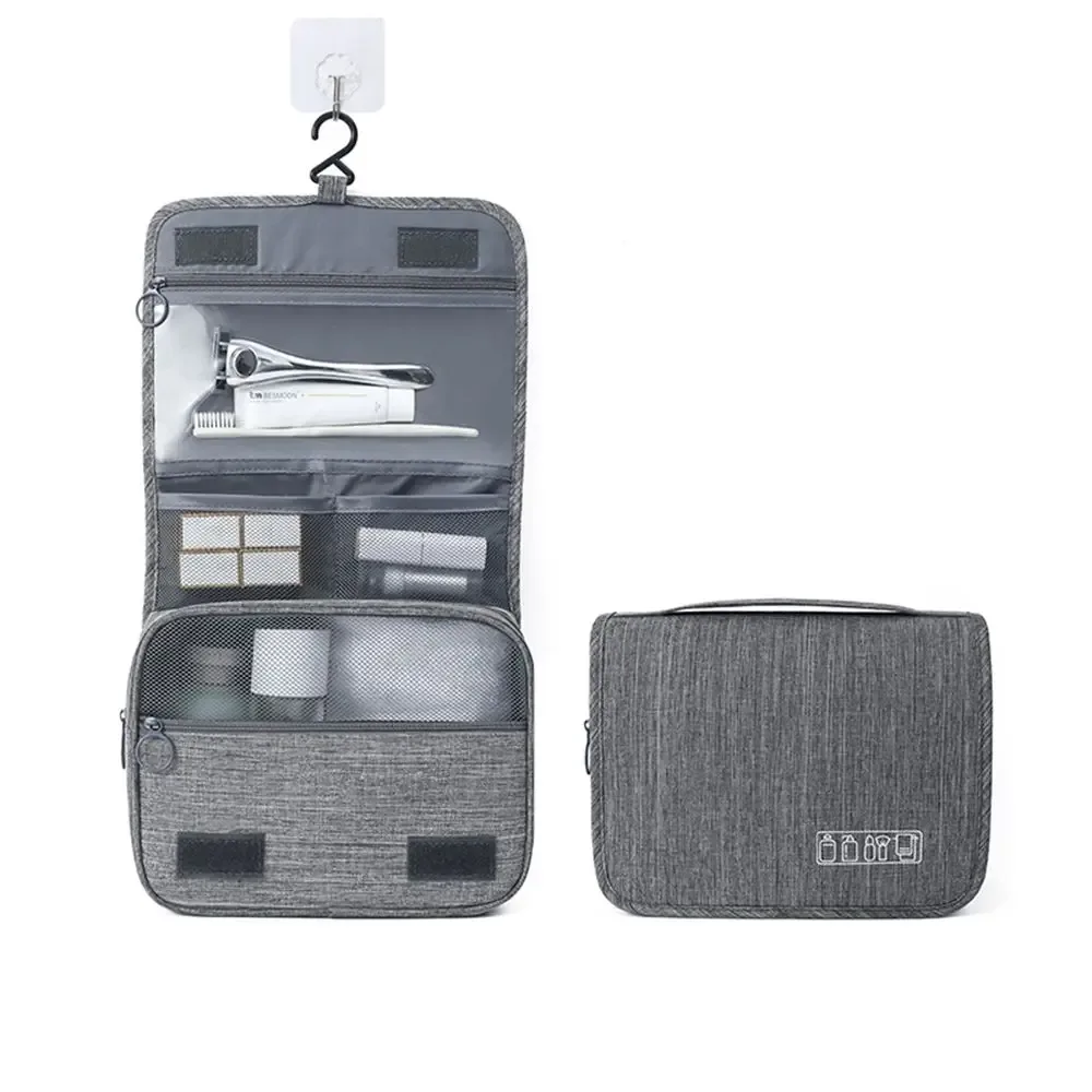 trousse de toilette pliable, organisateur, sac de rangement suspendu, trousse de maquillage de salle de bain, étui de voyage, séparation sèche et humide, sac de lavage cosmétique