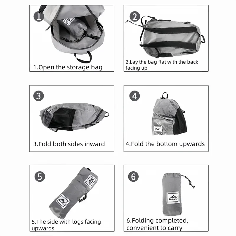 sac de randonnée en plein air 20l, sac à dos portable léger, pliable, étanche, ultraléger, pour voyage, randonnée, sac de jour