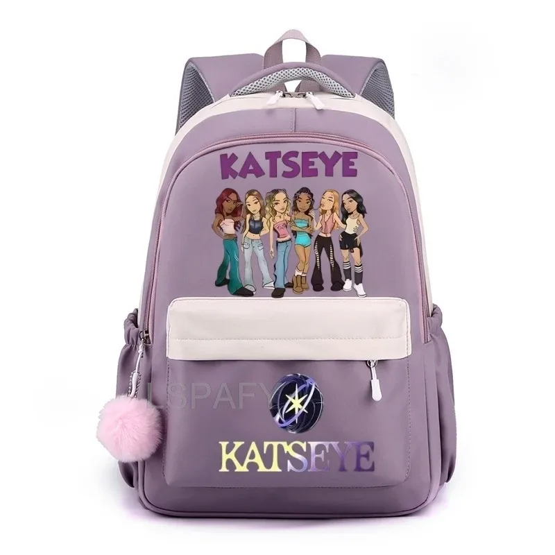 sac à dos pour ordinateur portable katseye funny teenager, sac d'école en toile cool pour femmes, sacs à dos d'étudiant de haute qualité, sac d'école tendance pour filles