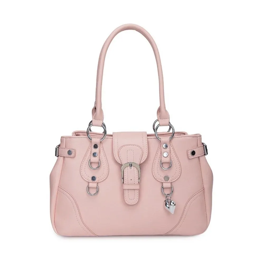 sac à bandoulière rétro style moto grande capacité en cuir pu pour femme, esthétique y2k, pour usage quotidien