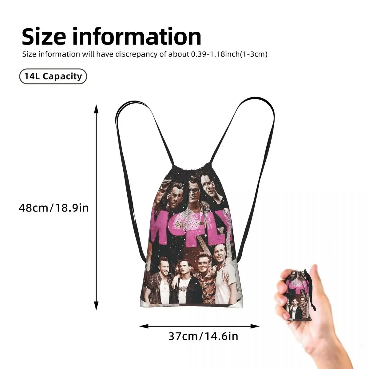 sacs à dos mcfly band, sacs décontractés à cordon, sacs de sport, sacs à livres pour les voyages et l'école