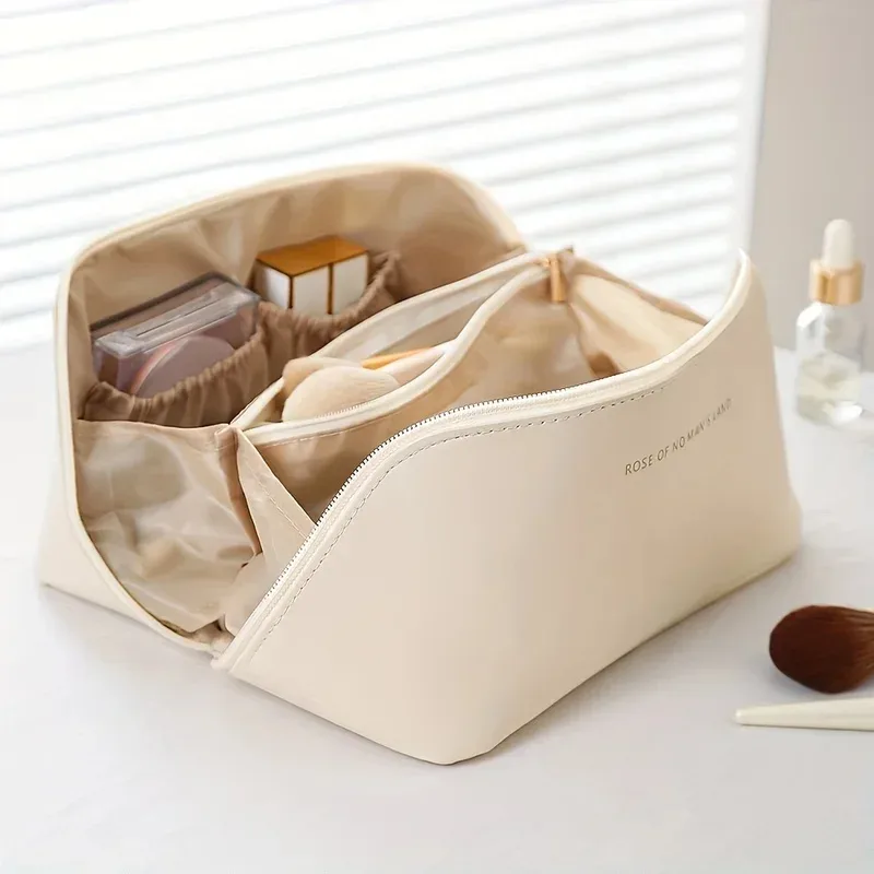 Organisateur de maquillage, trousse de toilette pour femme, étui de rangement pour maquillage, pochette de luxe pour femme, sac cosmétique, sac organisateur de voyage avec fermeture éclair