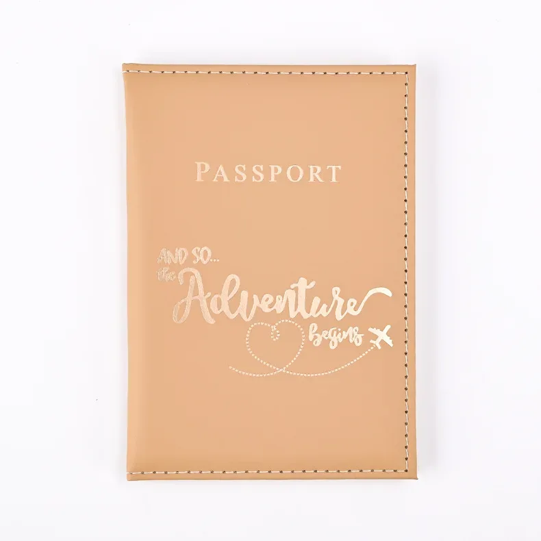 1 pièces sac de couverture de passeport pour femmes hommes pu leathaer mode voyage porte-passeport étui id nom cartes de visite pochette de protection