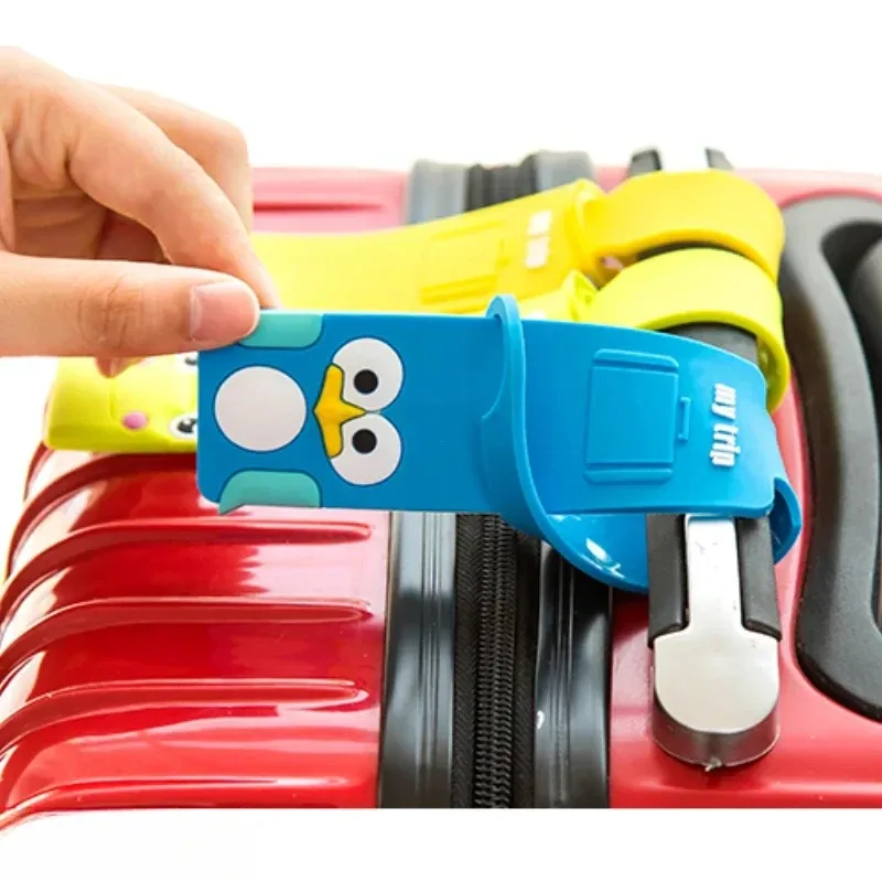 étiquette de bagage en silicone élégante pour carte d'embarquement, étiquette de bagage pour bagages déposés, étiquettes de valise de voyage tendance, étiquettes de consigne, étiquettes suspendues