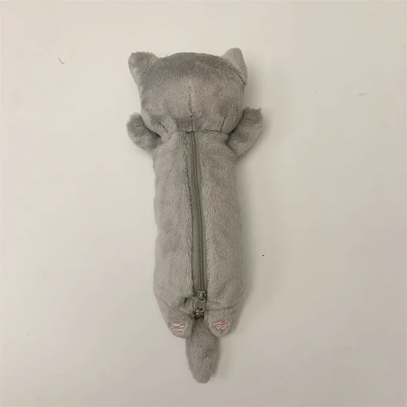 étui à crayons en peluche rilakkuma cat, trousse à crayons pour filles, sac à crayons, dessin animé kawaii, étuis à crayons mignons pour l'école