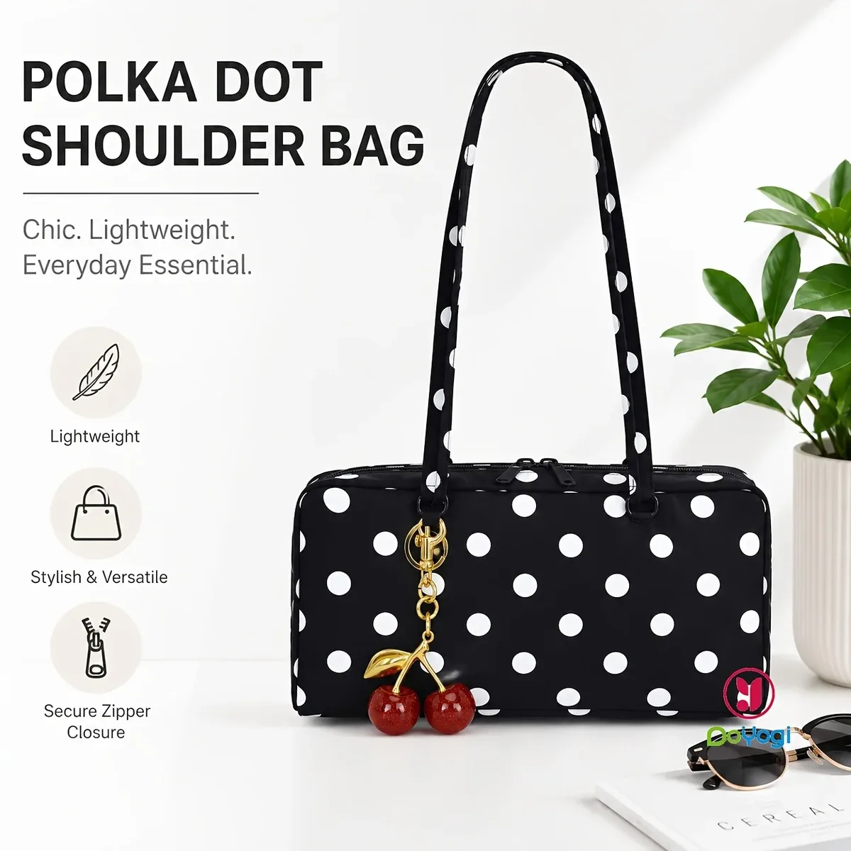 sac à bandoulière en nylon à pois imprimé léopard avec pendentif, sac fourre-tout coréen, sac bowling décontracté pour femme, grande capacité, pour voyage
