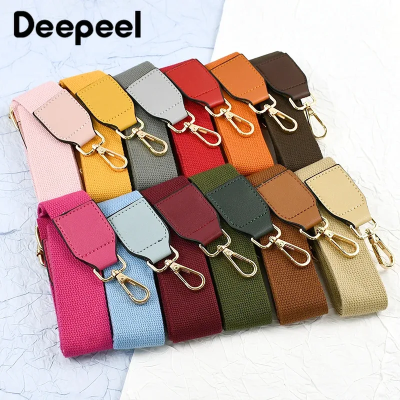 Sangle Sac Nylon Large Remplaçable Réglable Boucle Métal Bandoulière Main Accessoires Bricolage Multicouleur Voyage
