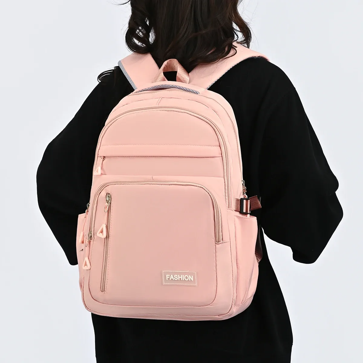 sac à dos macaron uni et léger, réducteur de charge, avec rangement multicouche, idéal pour les étudiants, l'école et les trajets quotidiens sur le campus