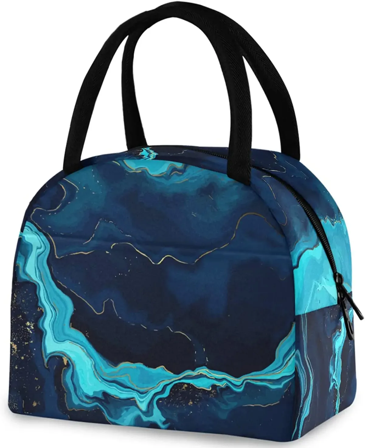 pop art pdpdogs-sac fourre-tout à déjeuner réutilisable avec poche avant, sac isotherme thermique isolé pour la rentrée scolaire, le travail, le pique-nique