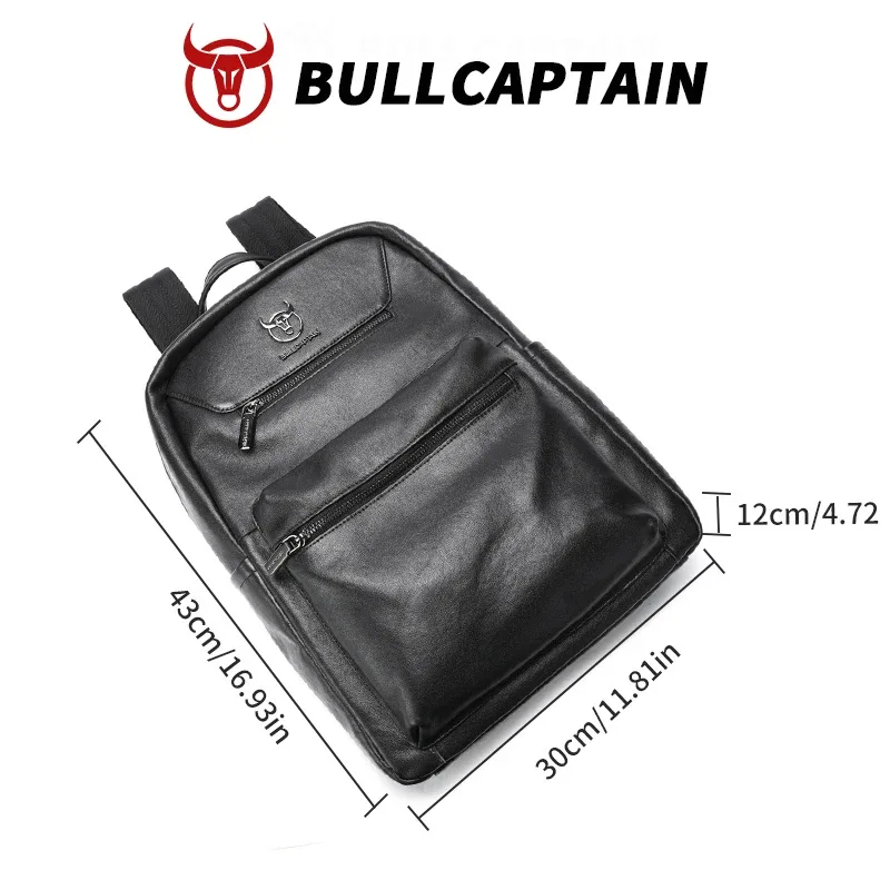 sac dos cuir vache polyester noir compartiment ordinateur portable fermeture éclair unisexe voyage business sport