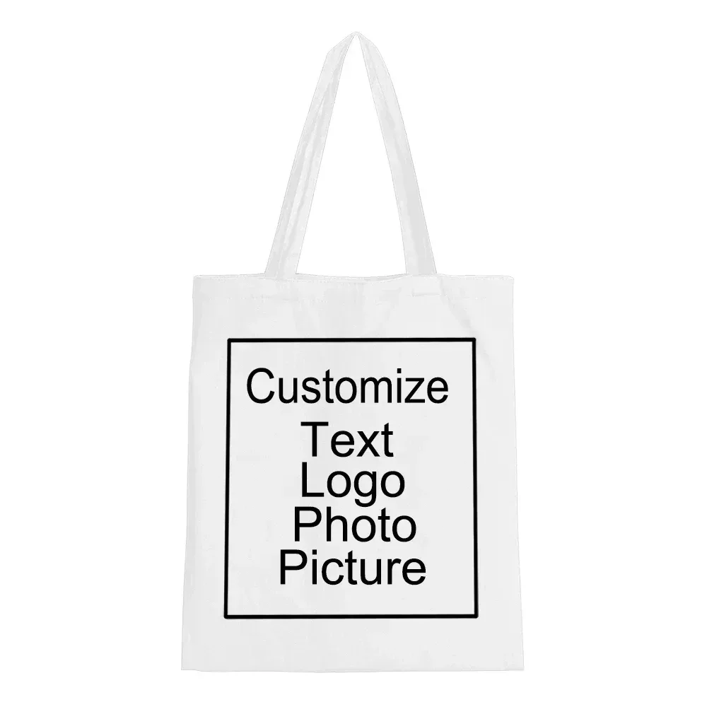 ajouter votre logo sac fourre-tout en toile personnalisable grands sacs à main de créateur pour femmes sacs à provisions pour l'épicerie tissu de shopping