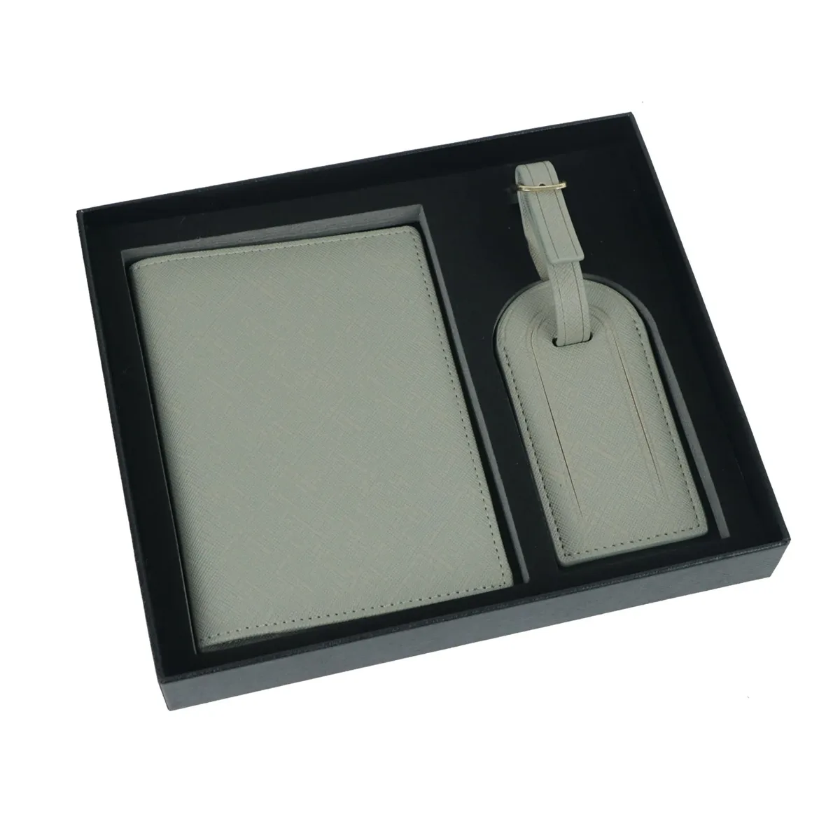 étiquette bagage polyester solide beige bleu marine passeport identification voyage accessoires voyage nom adresse
