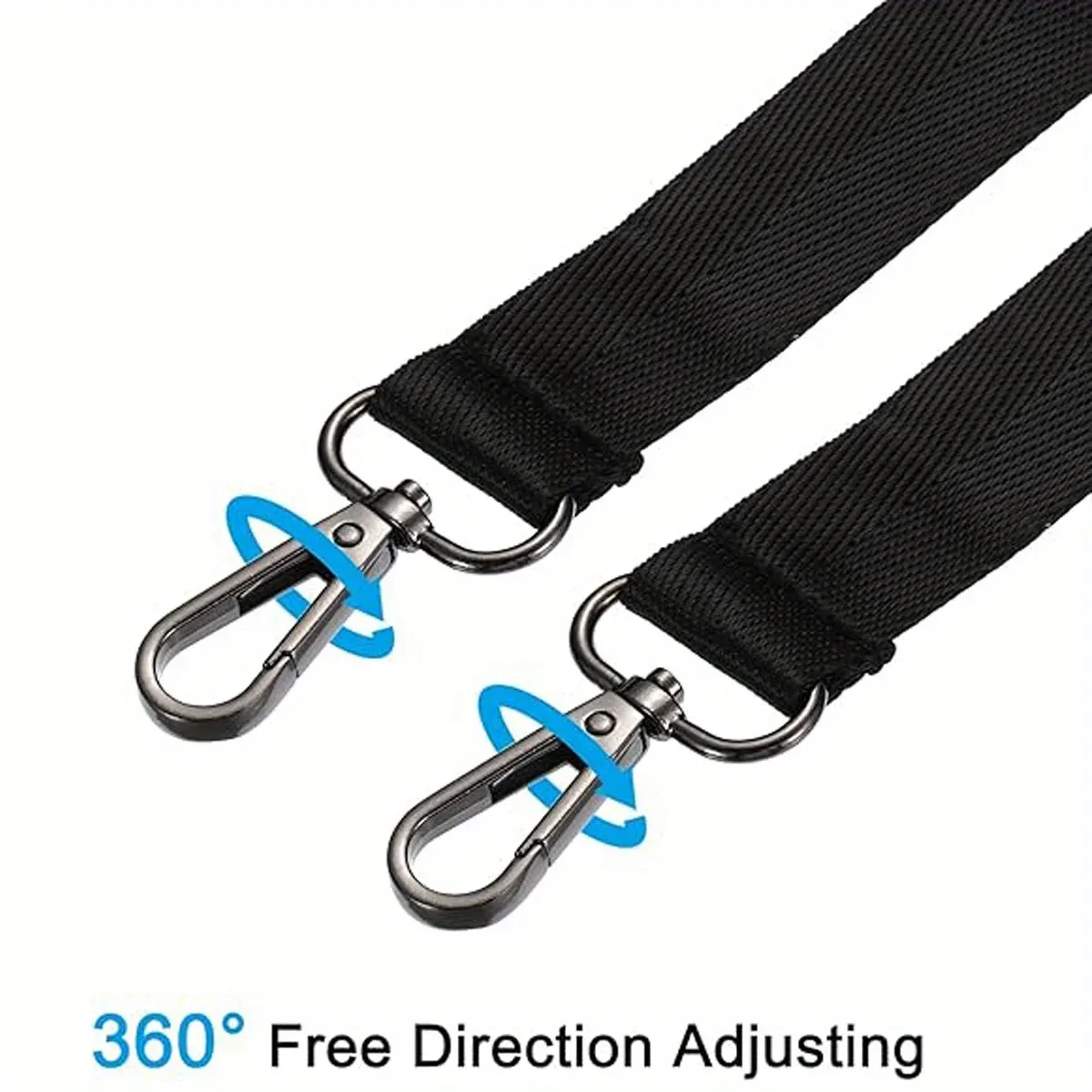 ceinture nylon noire réglable boucles pivotantes accessoire remplacement bandoulière ordinateur document main photo animaux