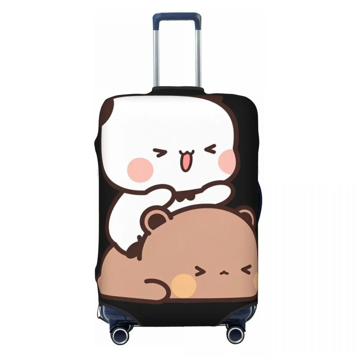 housse de valise peach and goma bubu dudu, motif ours mignon, pour voyage en avion, protection pratique pour bagages