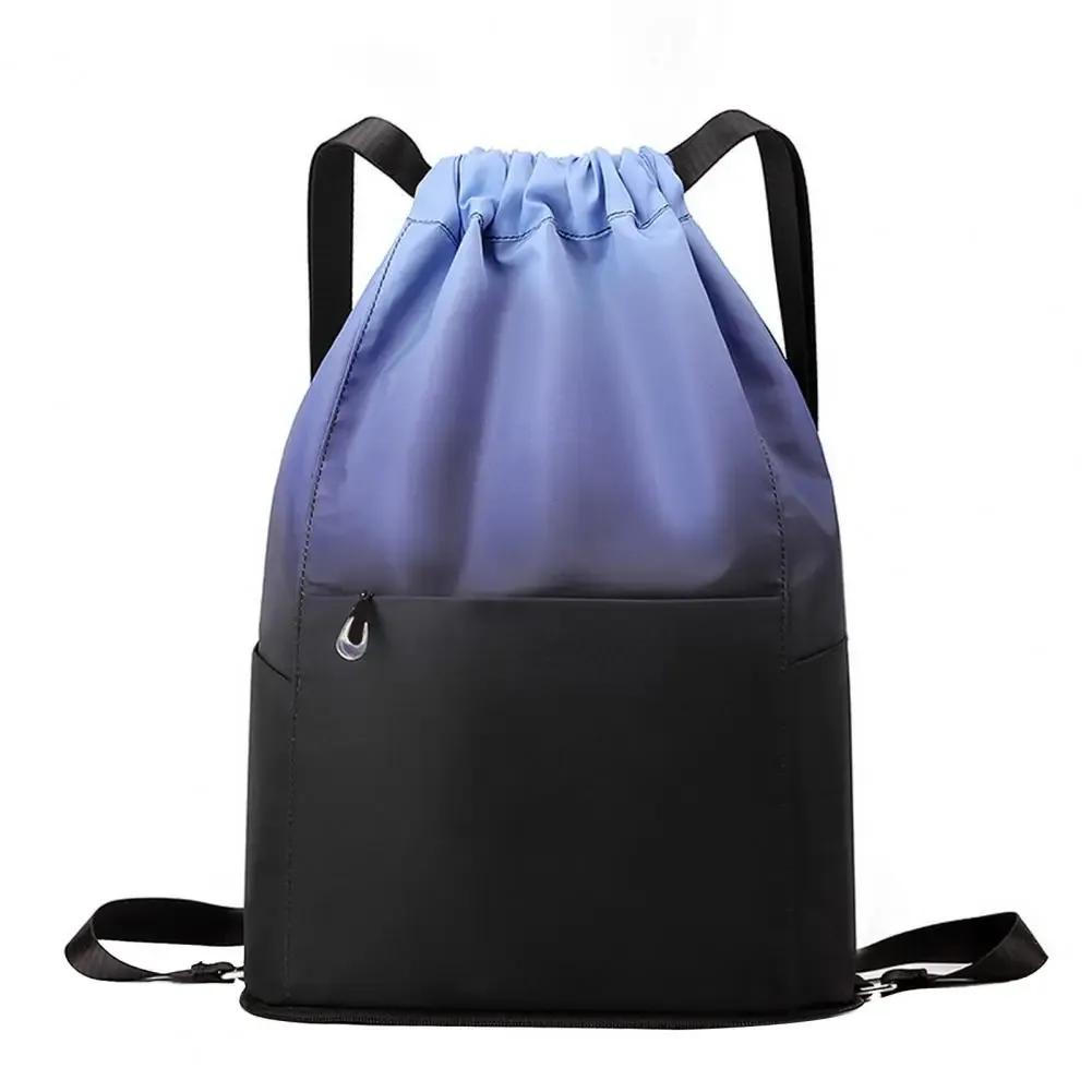 sac à dos de sport à cordon de serrage, sac de basket-ball de couleur dégradée imperméable, sac à dos de sport pliable pour hommes et femmes, natationurs d'entraînement de football
