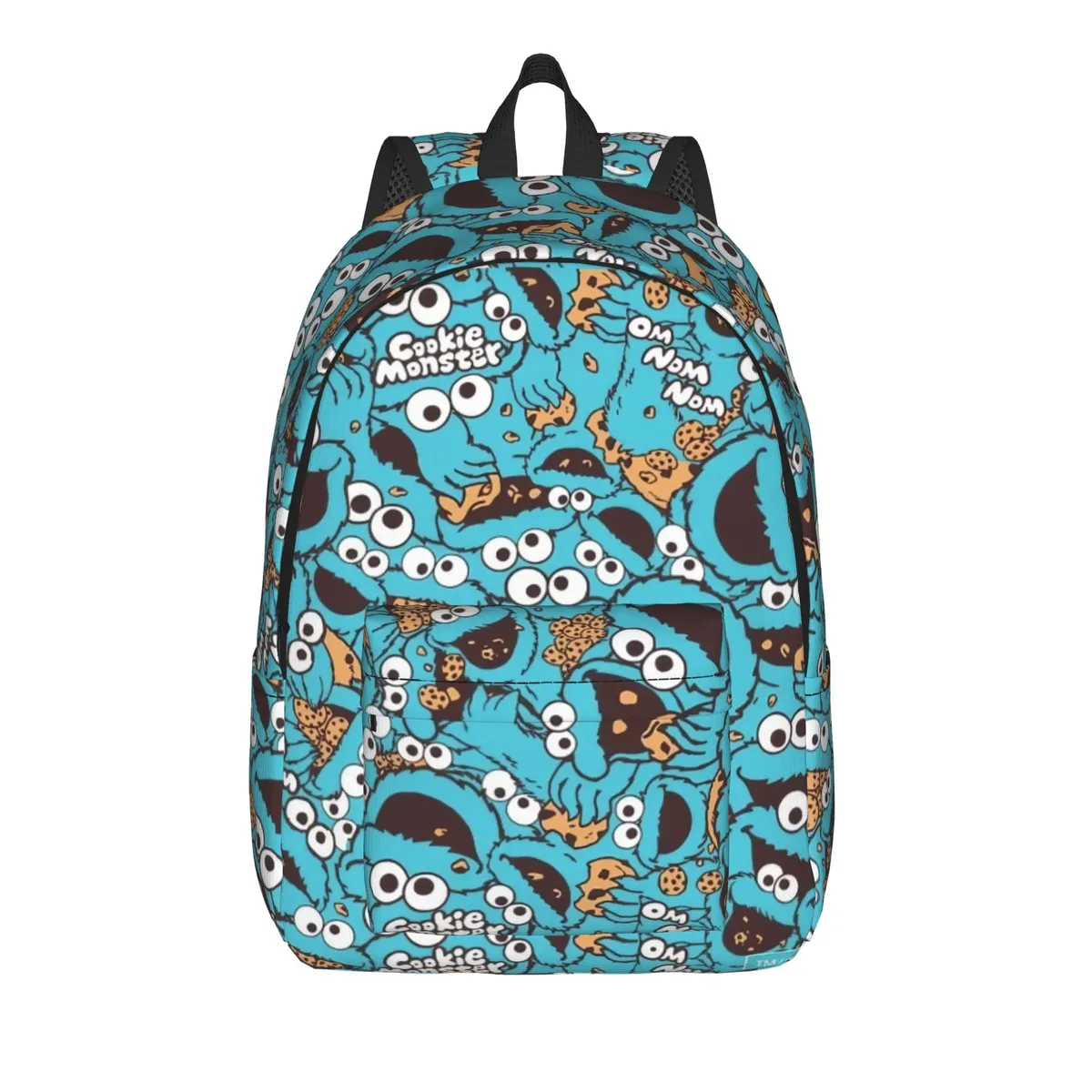 sac à dos tendance léger pour lycée, randonnée, voyage, avec motif cookies anime monsters sesames streets, sac à dos de jour pour ordinateur portable