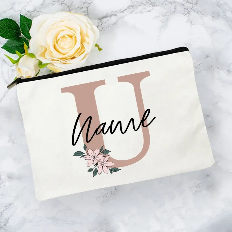 trousse de toilette personnalisée avec nom, impression de lettres, essentiels de voyage pour enfants, trousse à crayons pour l'école et le bureau, cadeau pour enseignant