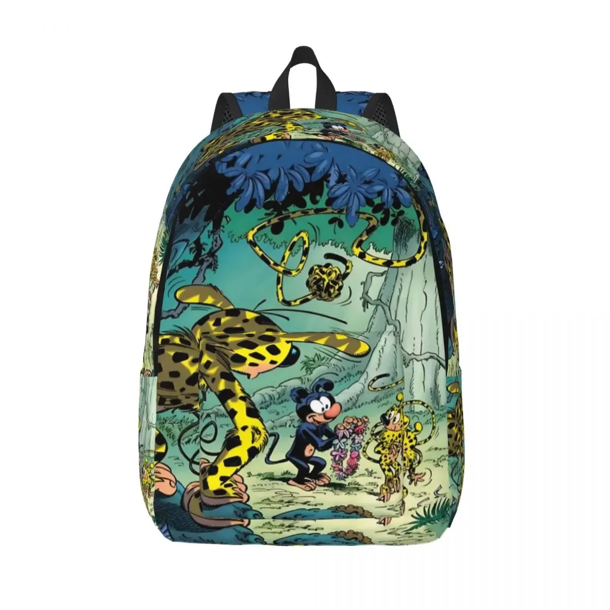 sac à dos en toile de bain familial marsupilami personnalisé pour femmes et hommes, sac à livres décontracté pour l'école et l'université, sacs de personnages de dessins animés