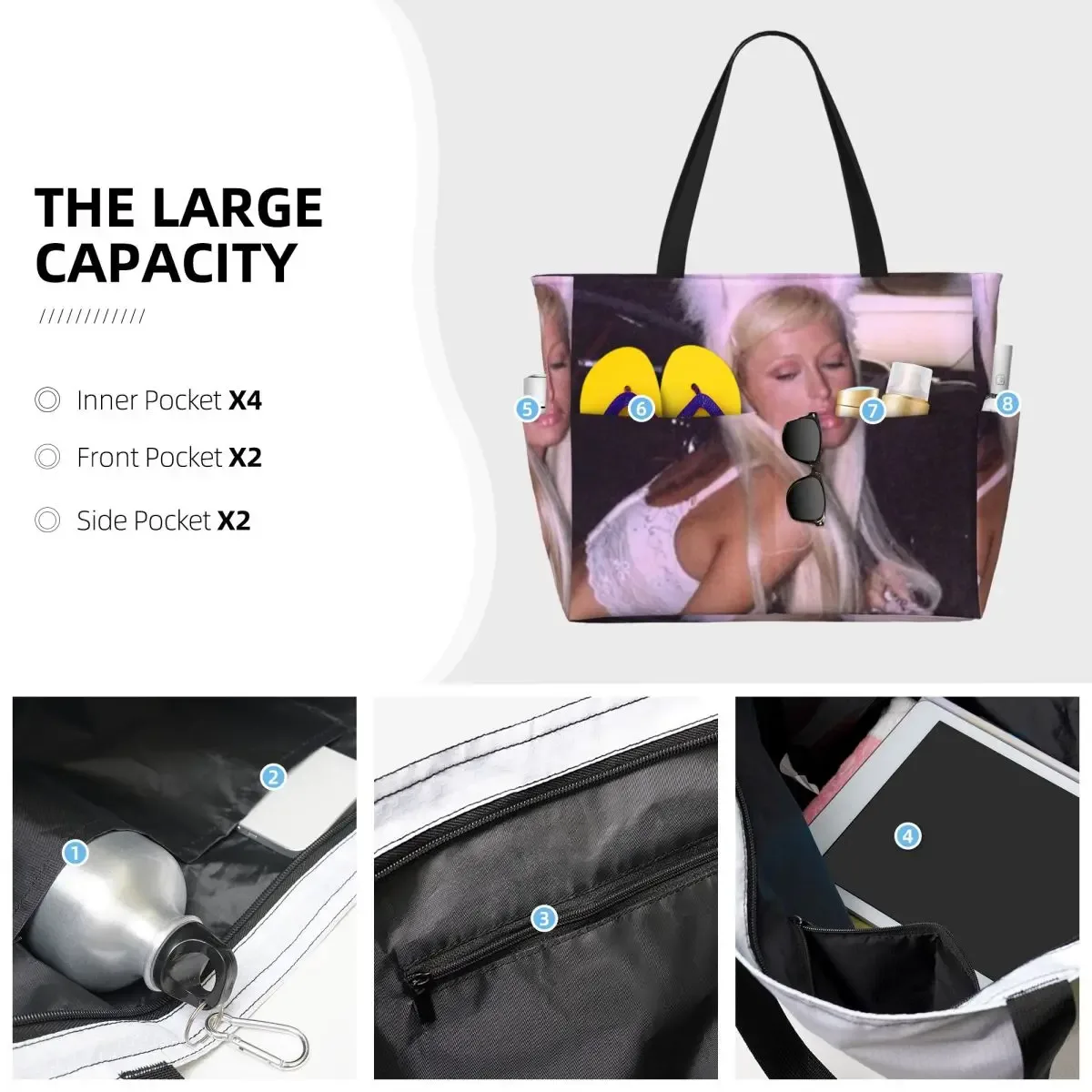 Paris Hilton plage sac fourre-tout Sport Gym Yoga Duffle grand sac fourre-tout femmes sac de voyage sac de Fitness