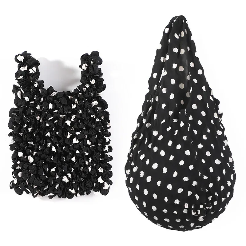 nouveau sac fourre-tout élastique réutilisable mini 1 pièce, grande capacité, sac à bandoulière portable, sac de rangement