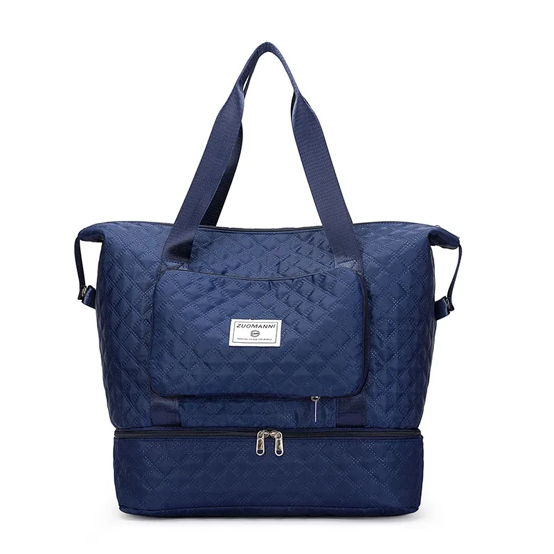 sac de voyage de grande capacité pour femmes, léger, motif argyle, sac de nuit pour week-end, sac de rangement épais pour salle de sport