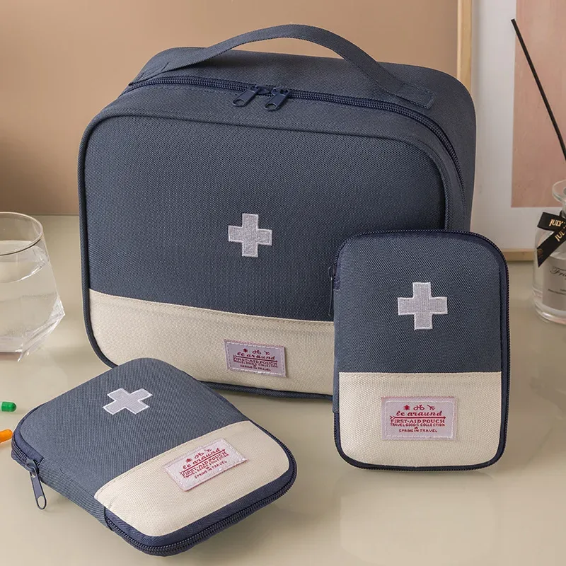 organisateur voyage tissu oxford bleu croix médicale motif camping rangement domicile sac polyvalent multifonctionnel