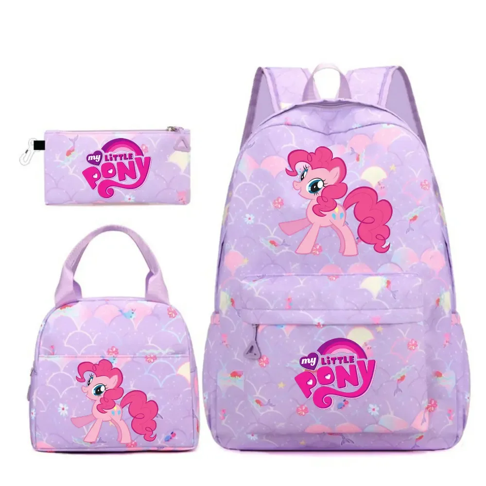 sac à dos my little pony, 3 pièces/ensembles, sac à dos de sport pour filles, sac à dos pour ordinateur portable, sac à dos de voyage pour adolescents, sac à livres pour étudiants et adolescents