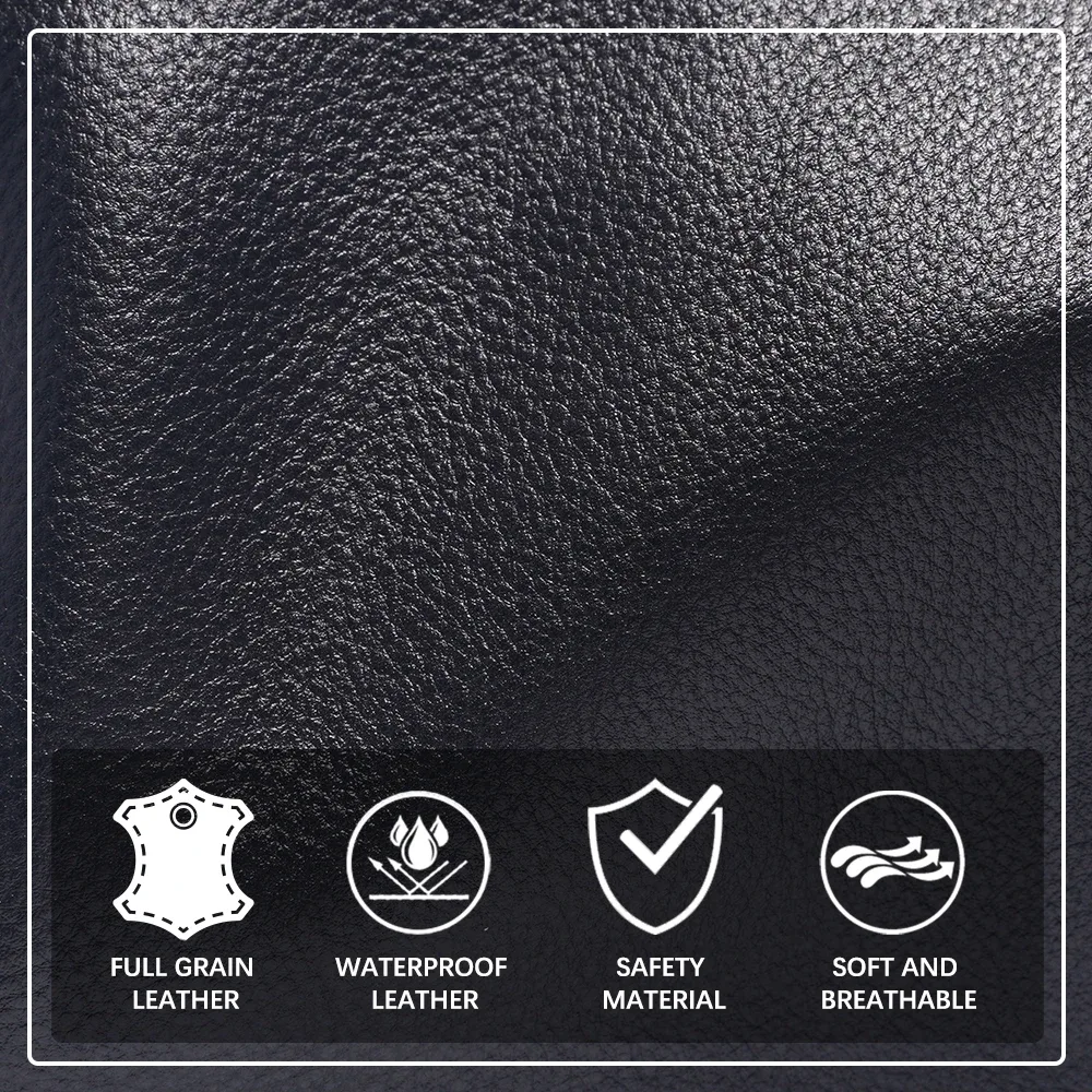 zency – sac à bandoulière noir de créateur pour femmes, sac à main en cuir véritable 100%, taille moyenne pour la vie quotidienne avec deux sangles