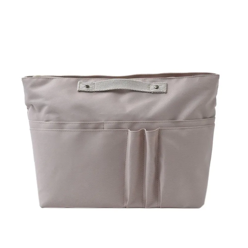 organisateur de sac à main en nylon, insert multi-poches, grande capacité, organisateur de sac fourre-tout, couleur unie, sac de rangement léger pour maquillage