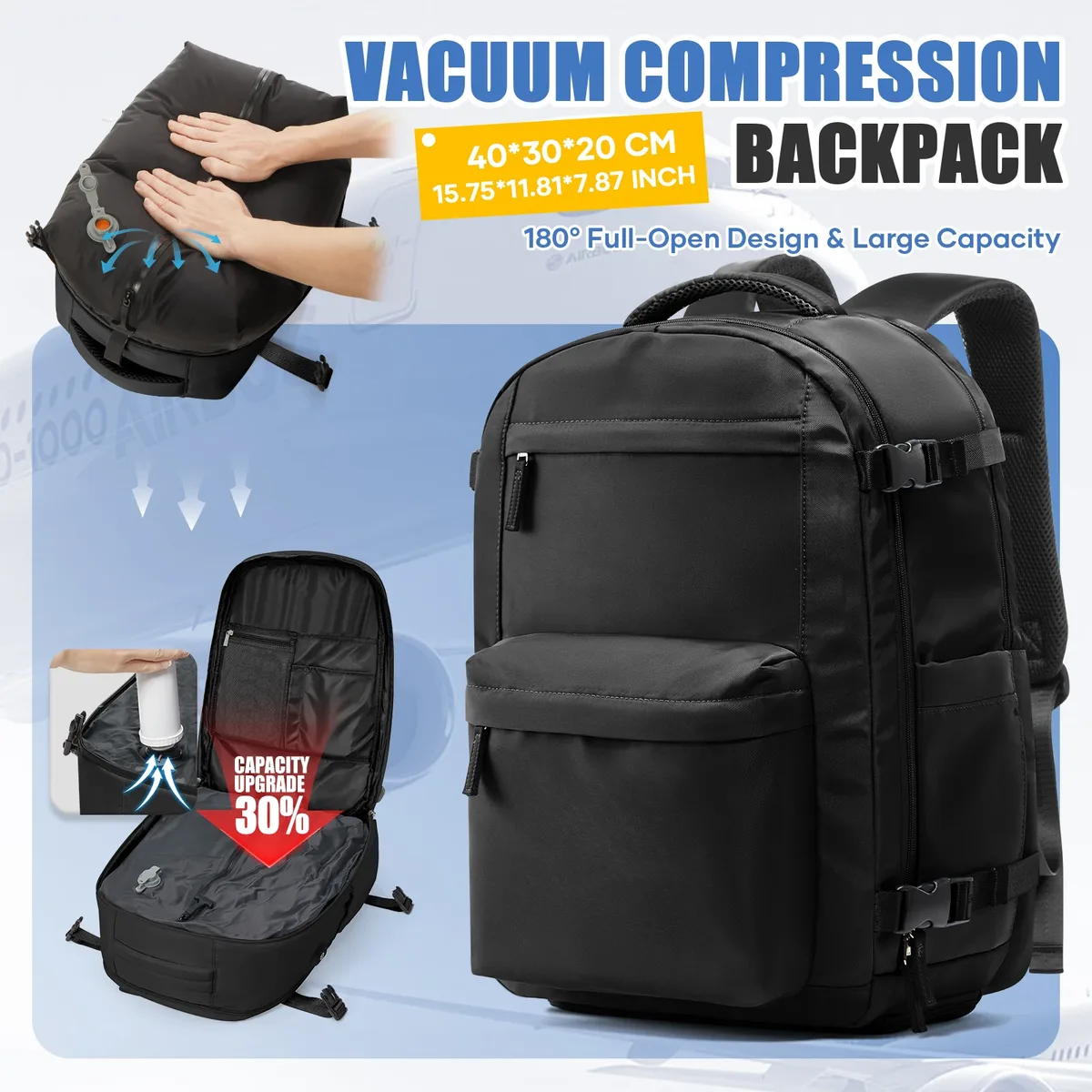 sac à dos pour homme, sac à dos sous vide avec pompe, sac à dos ryanair 40x30x20, sac à dos pour cabine d'avion, sac à dos pour ordinateur portable wizzair, bagage à main