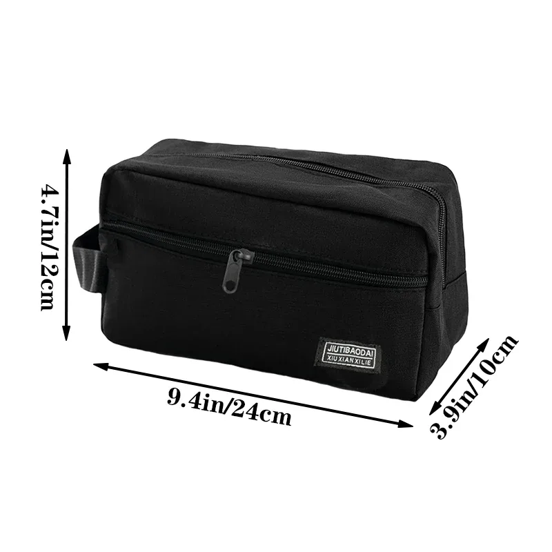pochette de rangement pour maquillage en tissu oxford durable, sac de toilette de voyage étanche, organisateur de cosmétiques multi-poches pour voyage